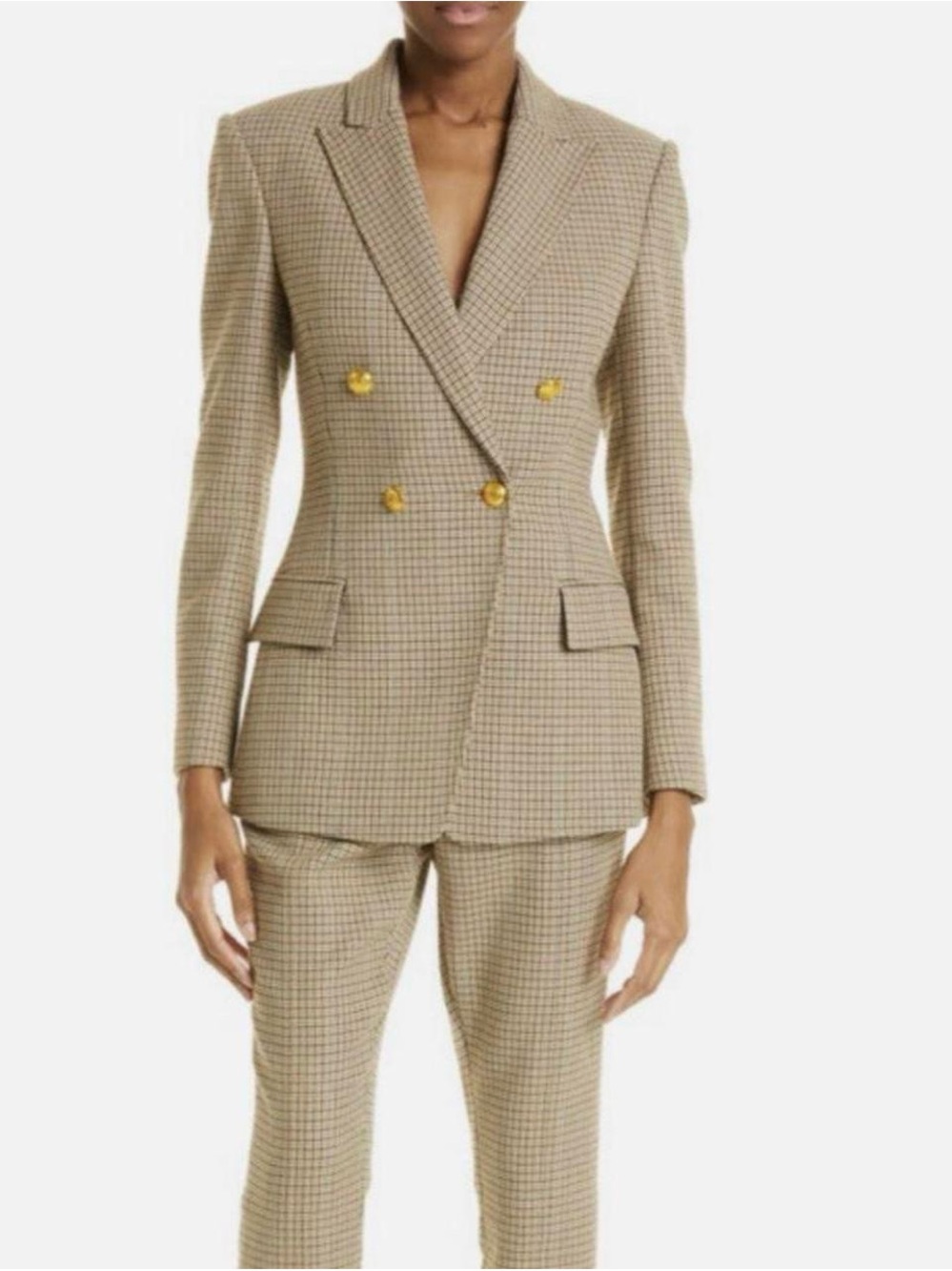 A.L.C. Sedgwick II Plaid Double Breasted Blazer
